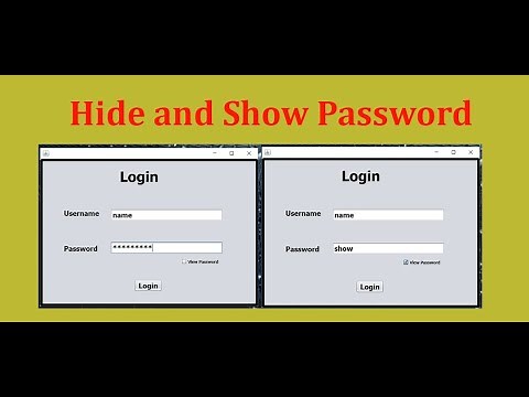 Hide and Show Password in Java with Source Code|Netbeans