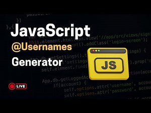 JavaScript: How to Build a Username Generator in JavaScript | Beginner JavaScript Project Tutorial