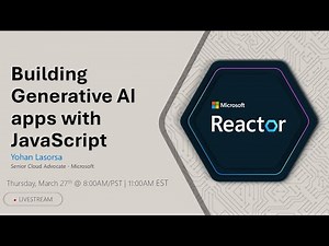 Building Generative AI apps with JavaScript