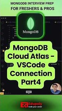 MongoDB Cloud Atlas - VSCode Connection #MongoDB Atlas VS Code
