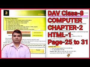 #2🔥HTML-1 DAV Class-8 Computer Chapter-2🔥dav class- 8 computer chapter-2 html-1🔥html dav class-8