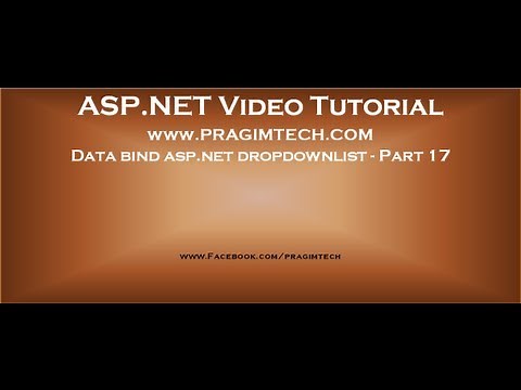 Data bind asp.net dropdownlist with data from the database Part 17