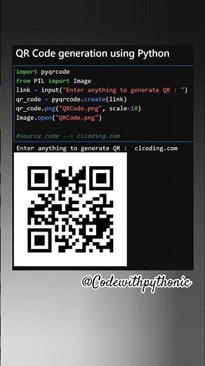 🚀 Learn to Generate QR Codes with Python in 5 Minutes! #python #learnpython #python #pythonlearning
