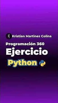 Ejercicio de Python básico para aprender a programar en Python #python aprende a Programar, pratica
