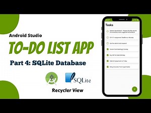 To Do List App Android Studio Tutorial | Part 4 - SQLite Database | The Penguin Coders