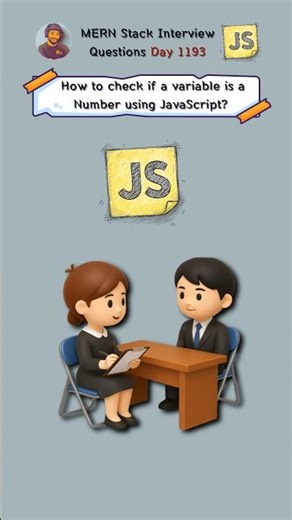 How to Check if a Variable is a Number in JavaScript? #shorts #jsinterview