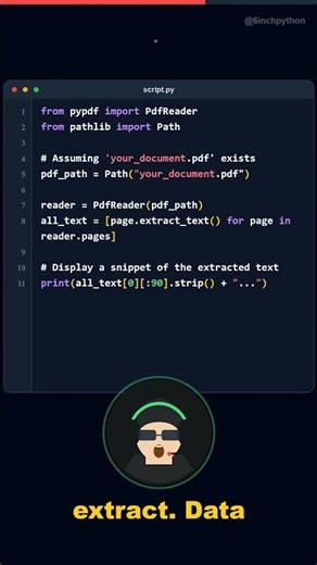 Unlock the hidden data in your PDFs with just a few lines of Python! 🐍 Master ef... #Shorts #Python