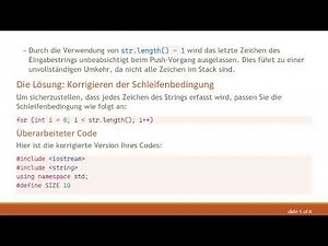 Meistere das String-Reversal in C+ + : Wie man einen Stack mit einem statischen Array richtig verwe