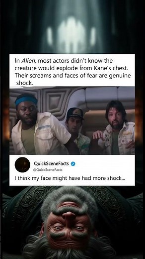 In the Movie Alien (1979), the chest-burster was a total surprise to actors