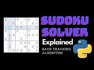 Sudoku solver using the backtracking algorithm. Well explained especially for beginners,