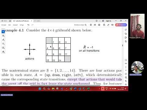 Reinforcement Learning basics- Policy Iteration : 4X4 grid world from Sutton & Barto