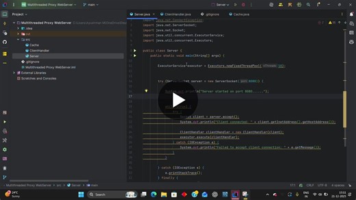 Multithreaded Java Proxy Server with LRU Caching | Ayushman Mohapatra posted on the topic | LinkedIn