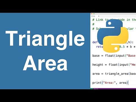 Area Of A Triangle | Python Example