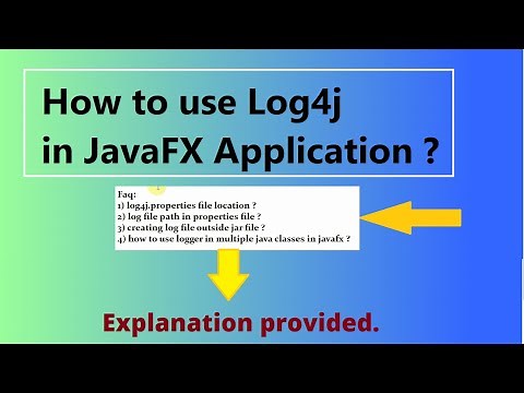How to use Log4j in JavaFX Application?