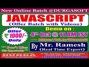 JAVASCRIPT Online Training @ DURGASOFT