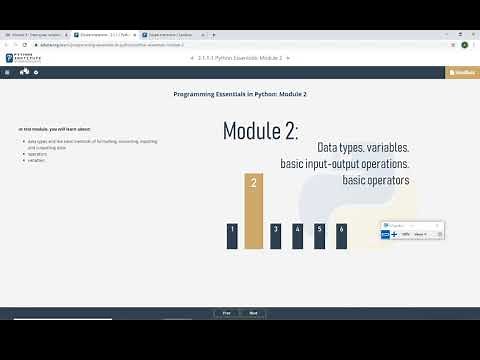 PCAP - Programming Essentials in Python: Module 2