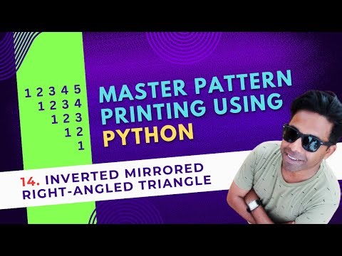 14. How to Print Inverted Mirrored Right-Angled Triangle Pattern of Numbers? Python for Beginners