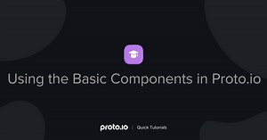 Every project needs to start from somewhere. Watch this video and learn how to add basic components to your prototypes: | Proto.io