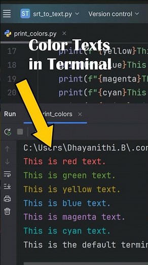 Print Color Texts in terminal