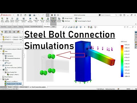 Solidworks Simulations | Steel Bolt Connection Analysis