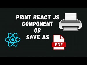 How to Print React Component on Click | React Js | Save as PDF
