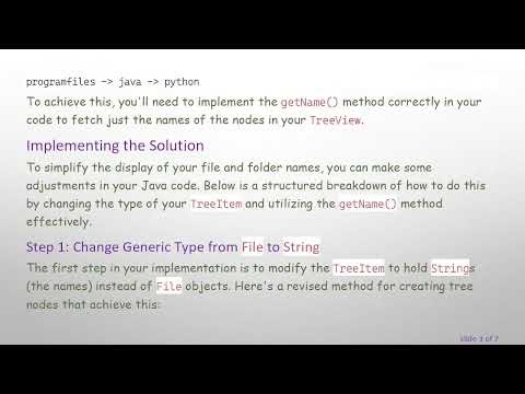 Fetching Folder and File Names in a Tree View with JavaFX