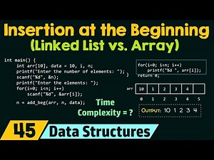 Inserting the Data at the Beginning (Singly Linked List vs. Array)