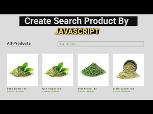 Create Search Bar Or Filter By JavaScript || With Source Code