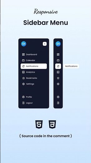 Responsive Sidebar Menu in HTML CSS & JavaScript