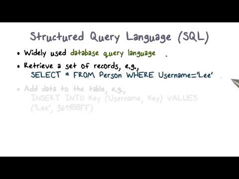 Structured Query Language (SQL)