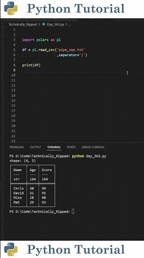 Reading Text Files With Polars | Python Tutorial