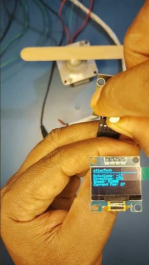 Arduino Uno, rotatory encoder, OLED display & stepper motor #diyprojects #arduino #oleddisplay