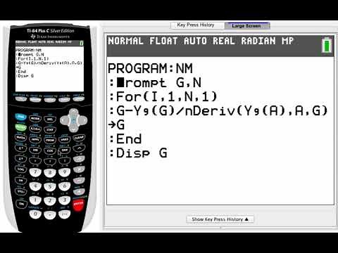 TI84 Newton's Method Illustration 1