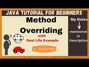 Method Overriding in Java | Java Method Overriding | Java for Beginners
