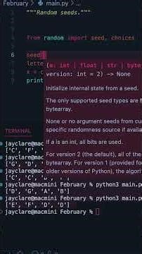 Python 3 | Random Seeds! #programming #python