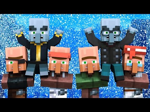 Villager vs Pillager Life Winter War 1 - Alien Being Minecraft Animation