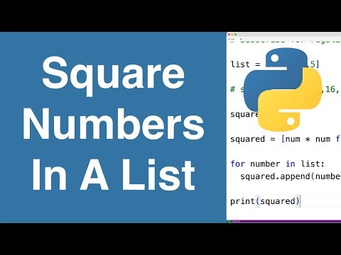 Square The Numbers In A List | Python Example