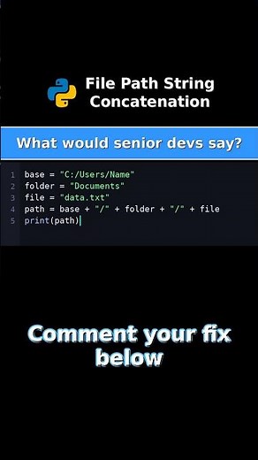 File Path String Concatenation #bestpractices