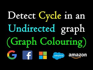 Detect cycle in an undirected graph | Graph coloring method