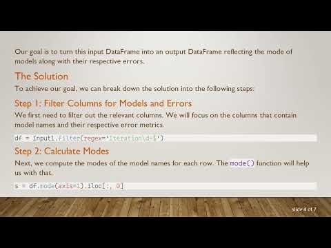 Extracting Mode and Error from DataFrames in Python