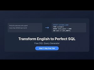Get PERFECT SQL Queries in Just 5 Minutes with AI2SQL Free SQL Query Generator