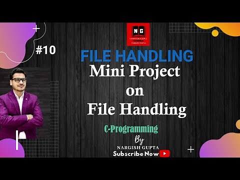 File Handling Project in C | Mini Project on File Handling | C Programming | PART 1.10