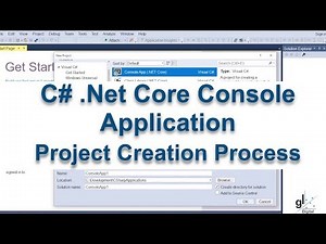 C# .NET Core Console Application Project Creation Process using Visual Studio 2017 (Windows)