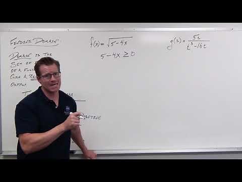 Finding the Domain of Functions (Precalculus - College Algebra 4)