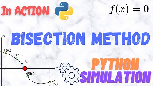 Bisection Method - PYTHON CODE and ANIMATION - BragitOff.com