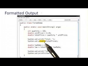 Formatted Output - Intro to Java Programming