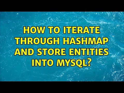 How to iterate through hashmap and store entities into mysql?