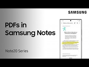 How to add PDFs to your Samsung Notes on your Galaxy Note20 | Samsung US