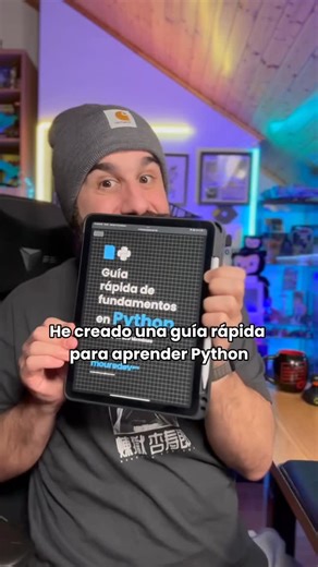 Brais Moure | Aprende a Programar on Instagram: "Esta es mi guía de fundamentos de Python para descargar en pdf 🐍 → 20 páginas. → Más de 200 términos de manera rápida y sencilla. → Tipos de datos, sintaxis, operadores, funciones, estructuras, manejo de archivos y módulos. Espero que pueda ayudarte durante el aprendizaje de este gran lenguaje. #python #guia #programacion #programadores #tecnologia"