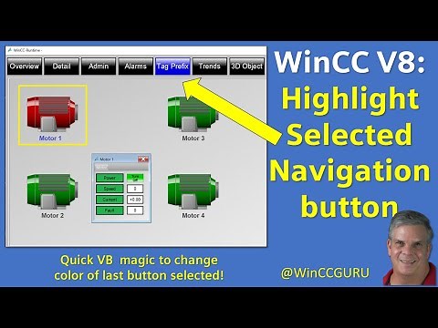 How to change color of selected button in WinCC SCADA #winccguru